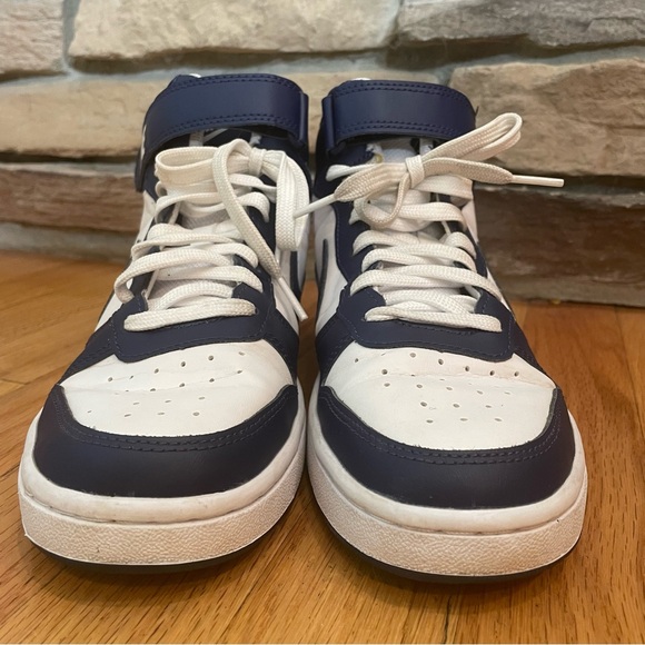 Nike Court Borough Mid 2 Casual Sneakers Navy and White Big Kids Sz 6 - Picture 5 of 7